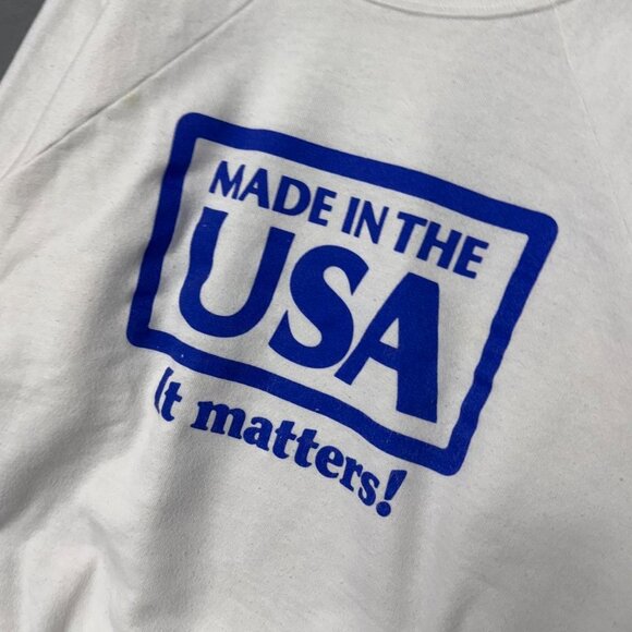 Vintage Made in USA It Matters White 90s Sweatshirt Large - Picture 2 of 6